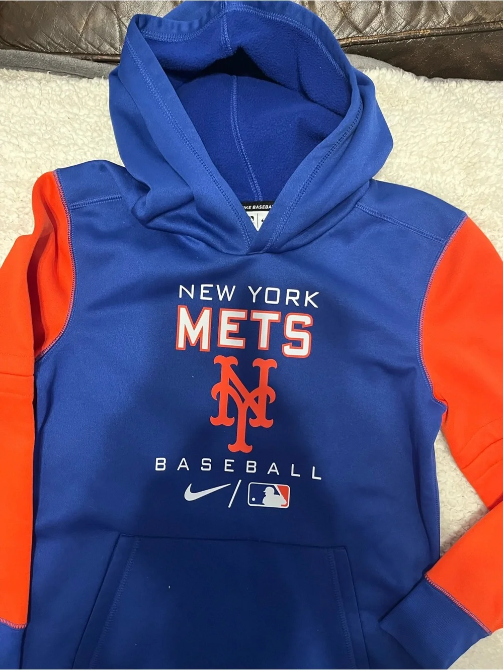 Nike New York Mets Hoodie - Blue & Orange